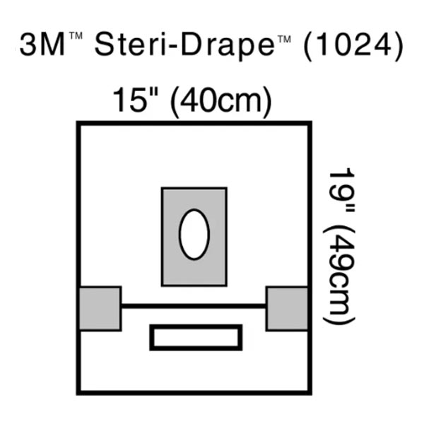 EENT Drape 3M™ Steri-Drape™ Small Aperture Drape 15 W X 19 L Inch Sterile