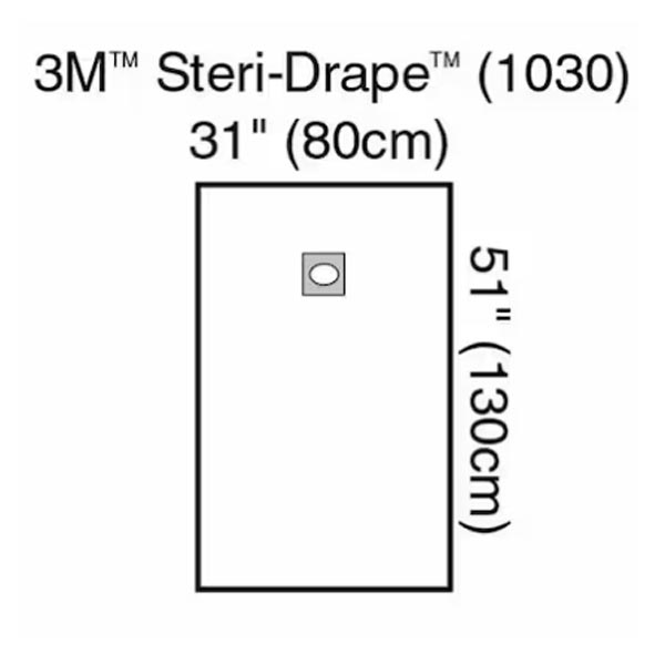 EENT Drape 3M™ Steri-Drape™ Aperture Drape 31 W X 51 L Inch Sterile