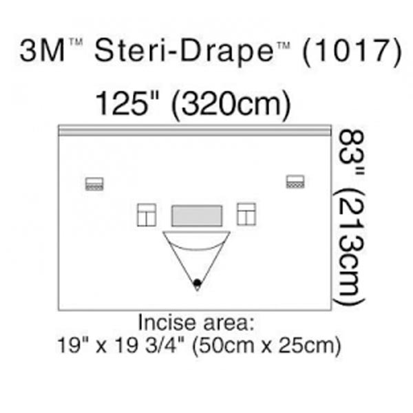 Surgical Drape 3M™ Steri-Drape™ Isolation Drape 125 W X 83 L Inch Sterile