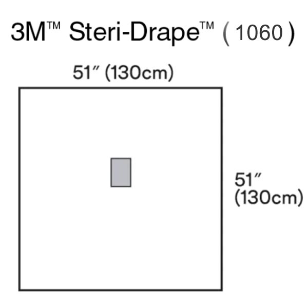 EENT Drape 3M™ Steri-Drape™ Medium Drape with Incise 51 W X 51 L Inch Sterile
