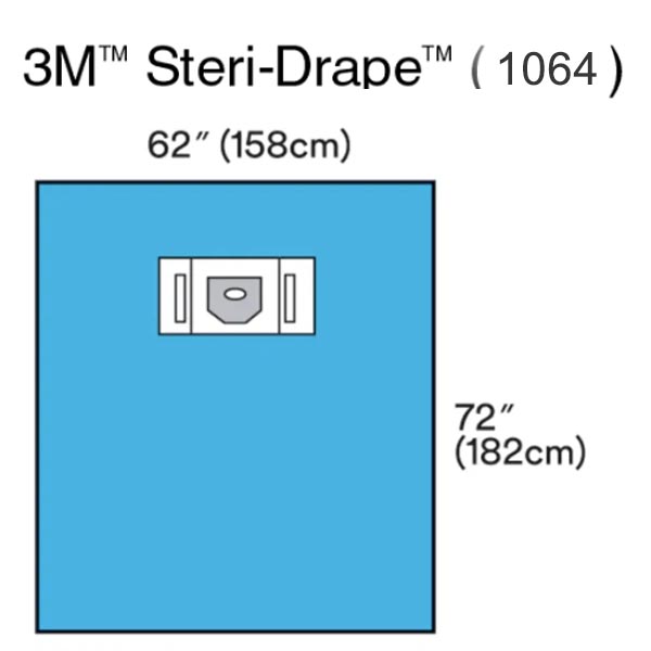 EENT Drape 3M™ Steri-Drape™ Ophthalmic Sheet 62 W X 72 L Inch Sterile