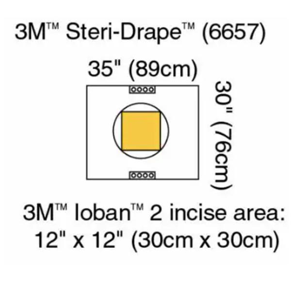 Cesarean-Section Pouch with Loban 2 Incise Film, 35" x 30", 10/bx, 4 bx/cs