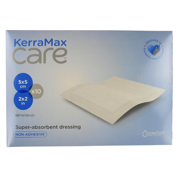 Super Absorbent Dressing KerraMax Care® Nonwoven 2 X 2 Inch Sterile