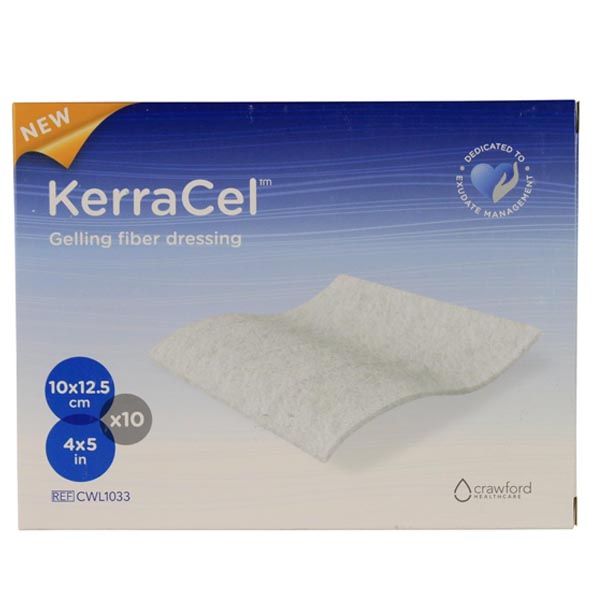 Gelling Fiber Dressing KerraCel™ Carboxymethyl Celluose 4 X 5 Inch
