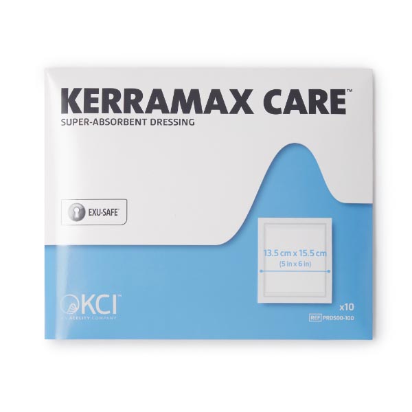 Super Absorbent Dressing KerraMax Care® Nonwoven 5 X 6 Inch Sterile