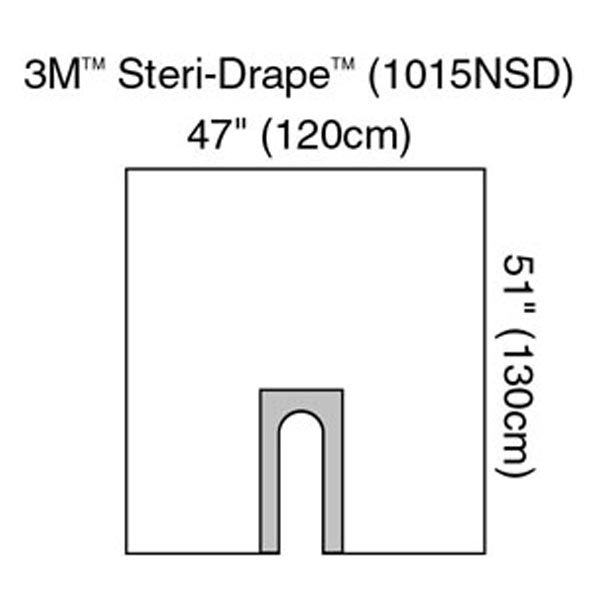 Orthopedic Drape 3M™ Steri-Drape™ U-Drape 47 W X 51 L Inch NonSterile