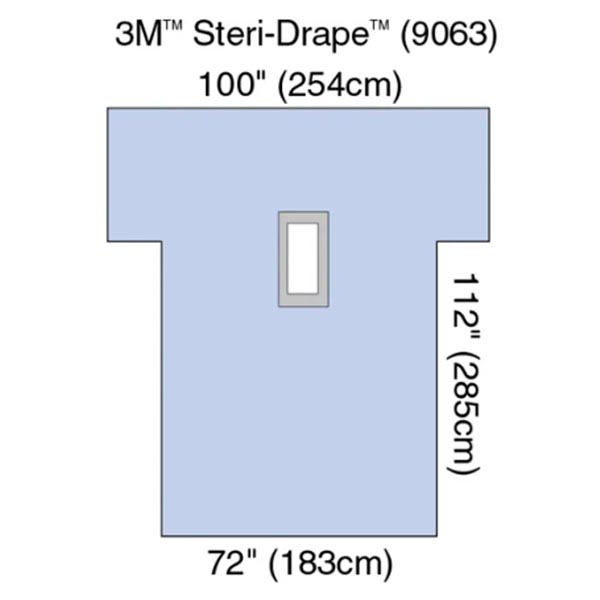 Abdominal Drape 3M™ Steri-Drape™ Laparotomy Drape 112 W X 100 L Inch Sterile