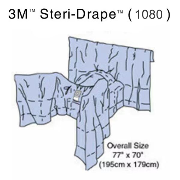 Steri-Drape™ Gynecological Drape with Pouch, 77" x 70", Absorbent Impervious Material, Perineal/Vaginal Aperture, Fluid Collection Pouch, 14/bx, 2 bx/cs