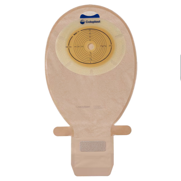 Filtered Ostomy Pouch SenSura® EasiClose™ One-Piece System 11 1/2 Inch Length, Maxi 1 Inch Stoma Drainable Flat, Pre-Cut