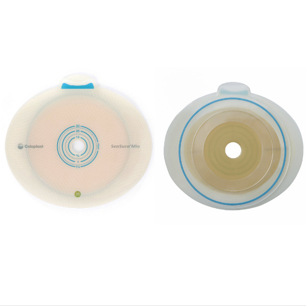 Ostomy Barrier SenSura® Mio Flex Trim to Fit, Standard Wear Elastic Adhesive 50 mm Flange Red Code System 3/8 to 1-7/8 Inch Opening