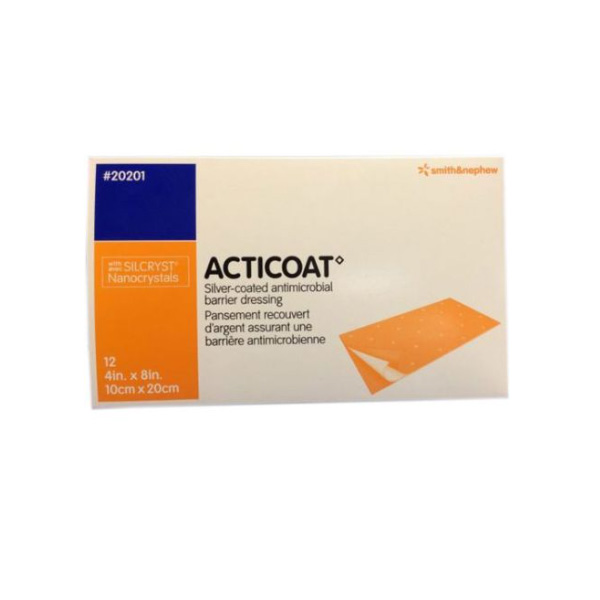 Silver Dressing Acticoat 4 X 8 Inch Rectangle Sterile