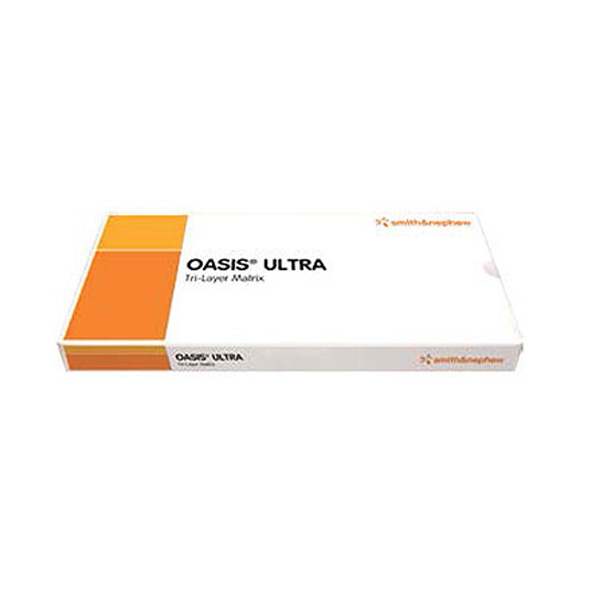 Tri-Layer Wound Matrix Dressing OASIS® Ultra Porcine SIS (Small Intestine Submucosa) 1 X 3 Inch