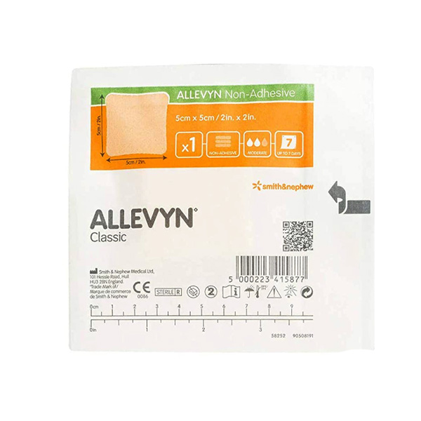 Foam Dressing Allevyn 2 X 2 Inch Square Non-Adhesive without Border Sterile