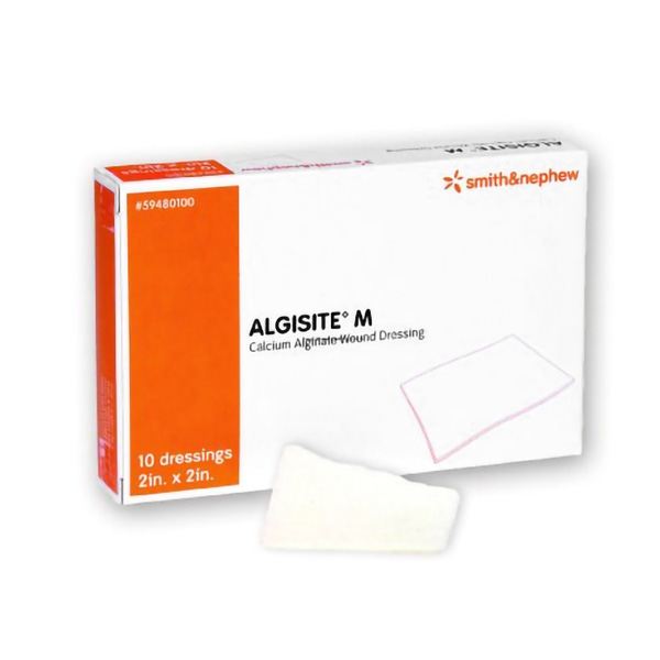 Calcium Alginate Dressing AlgiSite M 2 X 2 Inch Square Calcium Alginate Sterile