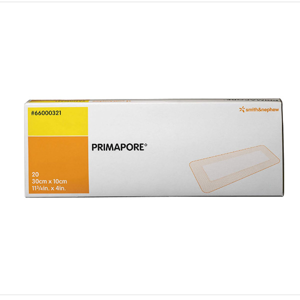 Adhesive Dressing Primapore 4 X 11-3/4 Inch Polyester Rectangle White Sterile