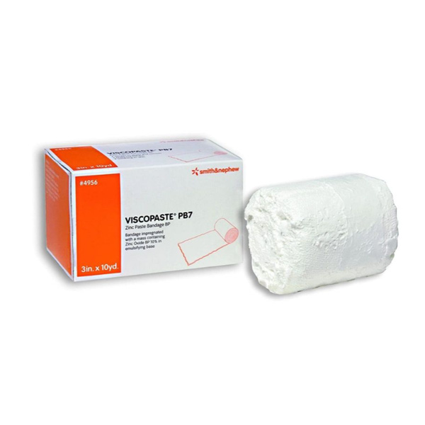 Impregnated Dressing Viscopaste® PB7 3 Inch X 10 Yard Open Weave Fabric Zinc Paste