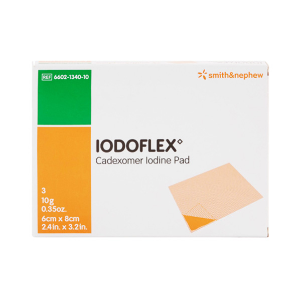 Impregnated Dressing Iodoflex™ Pad 2-1/8 X 3 Inch Gauze Cadexomer Iodine Sterile