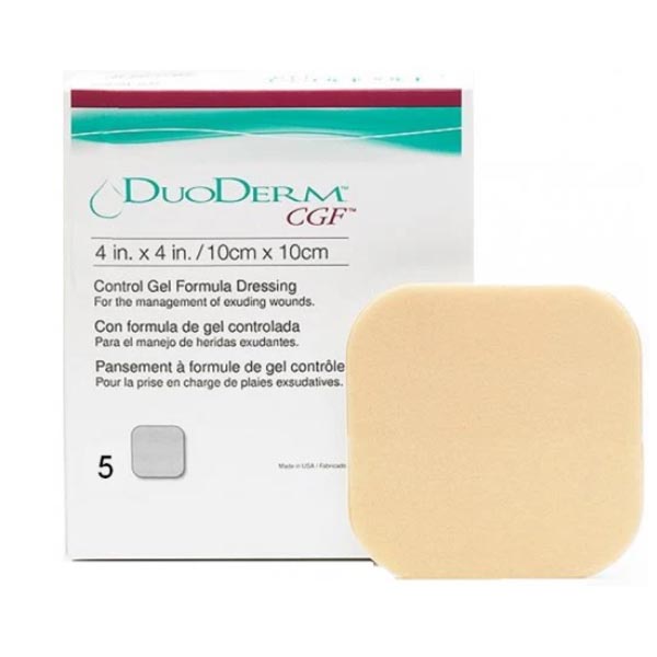 Hydrocolloid Dressing DuoDERM® CGF® 4 X 4 Inch Square Sterile