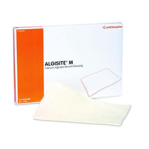 Calcium Alginate Dressing AlgiSite M 6 X 8 Inch Rectangle Calcium Alginate Sterile