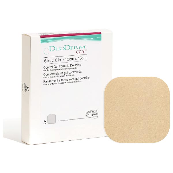 Hydrocolloid Dressing DuoDERM® CGF® 6 X 6 Inch Square Sterile