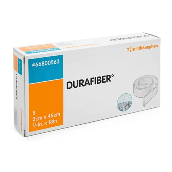 Absorbent Gelling Fiber Dressing Durafiber Cellulose / Cellulose Ethyl Sulphonate 3/4 X 17-3/4 Inch