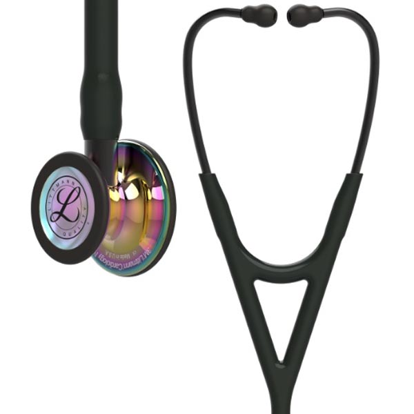 Cardiology Stethoscope 3M™ Littmann® Black 1-Tube 27 Inch Tube Double-Sided Chestpiece