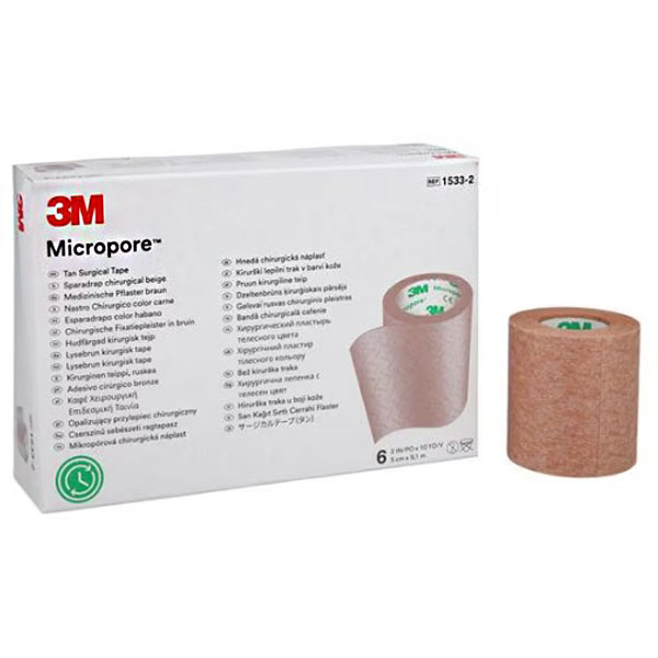 Medical Tape 3M™ Micropore™ Easy Tear Paper 2 Inch X 10 Yard Tan NonSterile