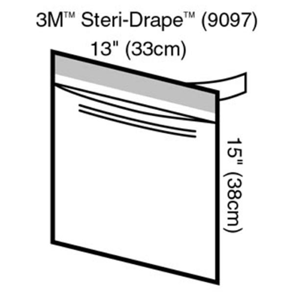 Steri-Drape™ Instrument Pouch, 13" x 15", Large, Clear Plastic, 100/bx, 2 bx/cs
