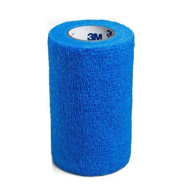 Cohesive Bandage 3M™ Coban™ 4 Inch X 5 Yard Standard Compression Self-adherent Closure Blue NonSterile
