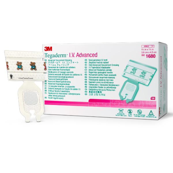 I.V. Specialty Dressing 3M™ Tegaderm™ Adhesive / Film 1-1/2 X 1-3/4 Inch Sterile