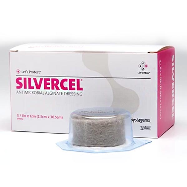 Silver Alginate Dressing Silvercel™ 1 X 12 Inch Roll Sterile