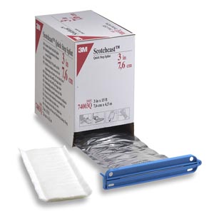 Splint Roll 3M™ Scotchcast™ Quick Step Double Sided Felt 3 Inch X 15 Foot Felt / Fiberglass White