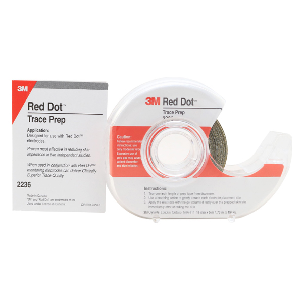 Electrode Skin Prep Abrader Tape Red Dot™ Tape Dispenser NonSterile
