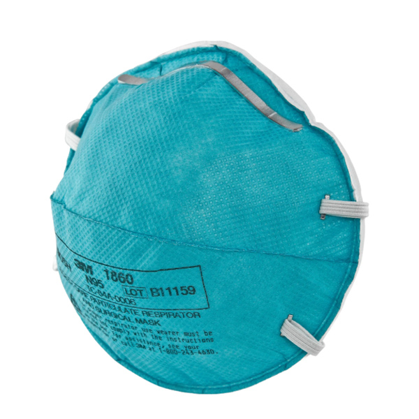 Particulate Respirator / Surgical Mask 3M™ Medical N95 Cup Elastic Strap One Size Fits Most Blue NonSterile ASTM F1862 Adult