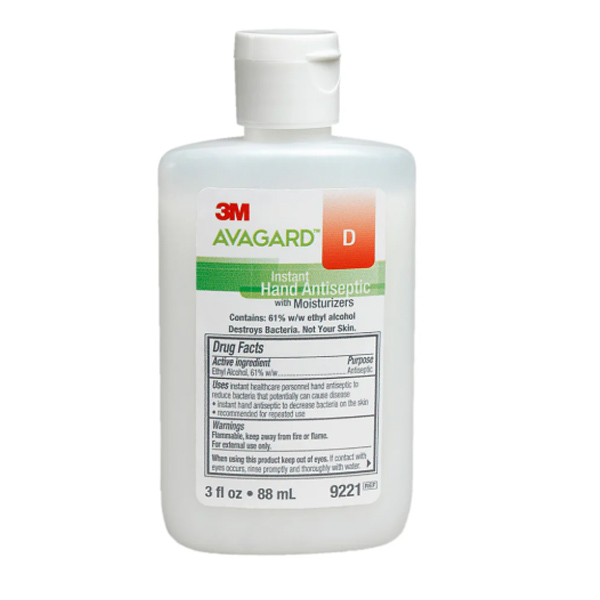 Hand Sanitizer 3M™ Avagard™ D 3 oz. Ethyl Alcohol Gel Bottle