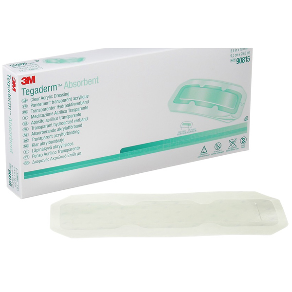 Transparent Film Dressing 3M™ Tegaderm™ Rectangle 3-1/2 X 10 Inch Frame Style Delivery Without Label Sterile