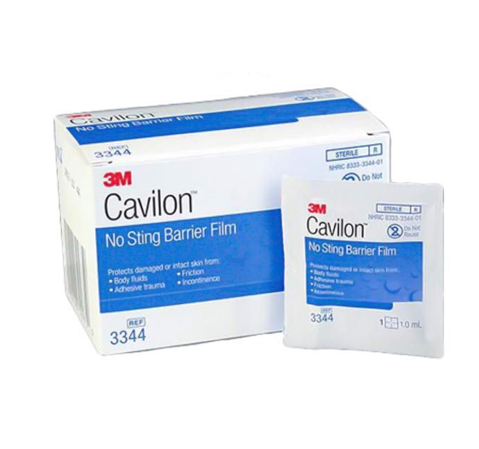 Skin Barrier Wipe 3M™ Cavilon™ No Sting 35 to 65% Strength Hexamethyldisiloxane / Isooctane / Acrylate Terpolymer / Polyphenylmethylsiloxane Individual Packet Sterile