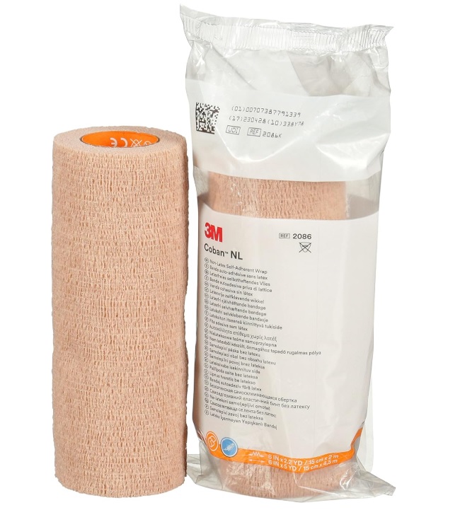 Cohesive Bandage 3M™ Coban™ LF 6 Inch X 5 Yard Standard Compression Self-adherent Closure Tan Sterile