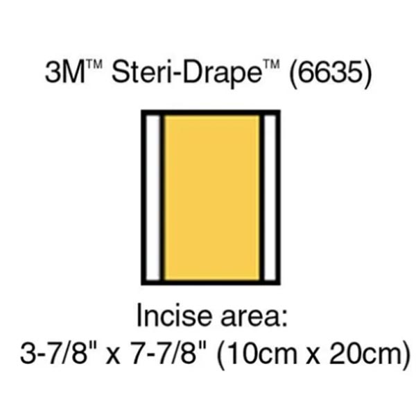 Surgical Drape 3M™Ioban™2 Antimicrobial Incise Drape 3-7/8 W X 7-7/8 L Inch Sterile