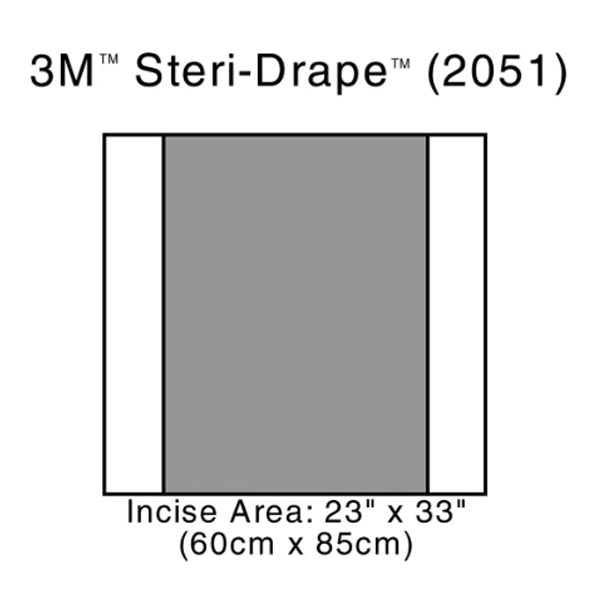 Surgical Drape 3M™ Steri-Drape™ 2 Incise Drape 23 W X 33 L Inch Sterile