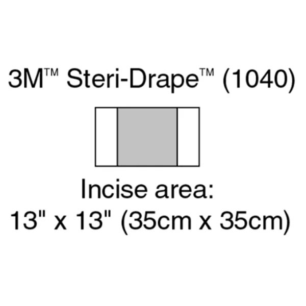 Surgical Drape 3M™ Steri-Drape™ Medium Incise Drape 13 W X 13 L Inch Sterile