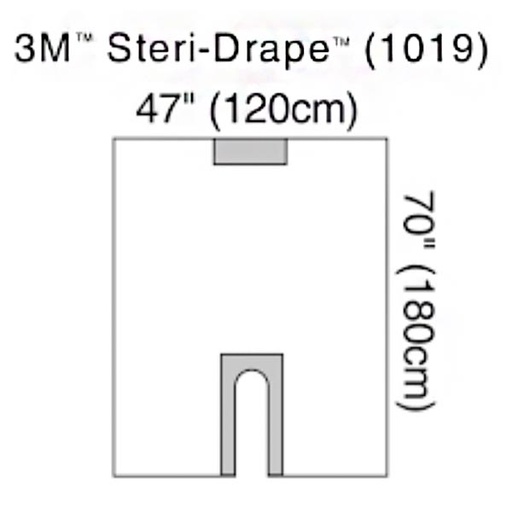 [MMM-1019] Orthopedic Drape 3M™ Steri-Drape™ Long U-Drape 47 W X 70 L Inch Sterile