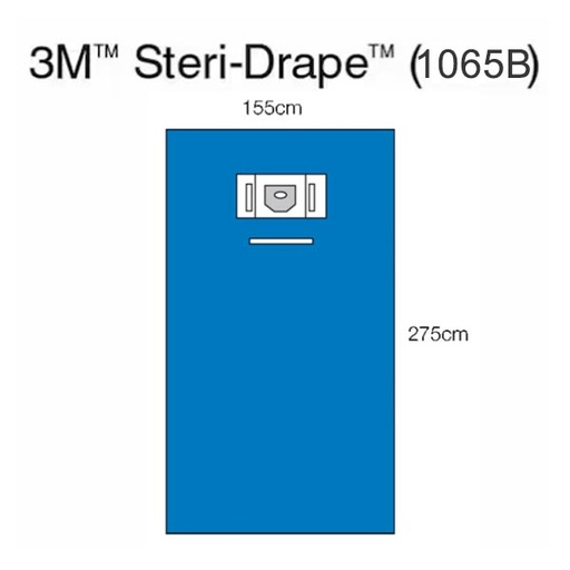 [MMM-1065B] EENT Drape 3M™ Steri-Drape™ Large Ophthalmic Sheet with Aperture and 2 Pouches 62 W X 108 L Inches Sterile