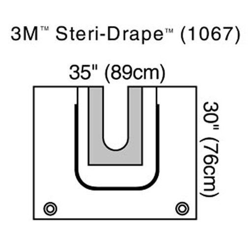 [MMM-1067] Orthopedic Drape 3M™ Steri-Drape™ U-Pouch 35 W X 30 L Inch Sterile