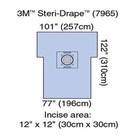 [MMM-7965] Obstetrics / Gynecology Drape 3M™ Steri-Drape™ Cesarean-Section Drape with Incise Pouch 77 W X 122 L Inch Sterile