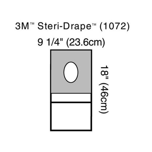 [MMM-1072] Surgical Drape 3M™ Steri-Drape™ Aperture Drape 9-1/4 W X 18 L Inch Sterile