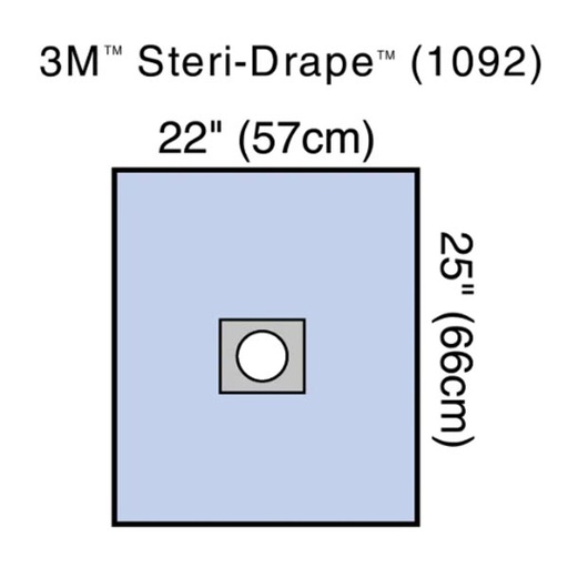 [MMM-1092] Surgical Drape 3M™ Steri-Drape™ Small Drape with Aperture 22 W X 25 L Inch Sterile