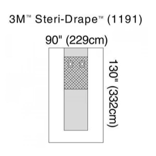 [MMM-1191] Cardiovascular Drape 3M™ Steri-Drape™ Femoral Angiography Drape 90 W X 130 L Inch Sterile