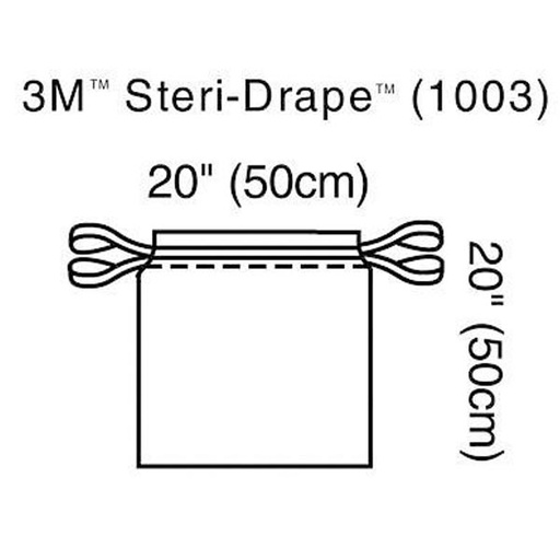[MMM-1003] Surgical Drape 3M™ Steri-Drape™ Isolation Drape 20 W X 20 L Inch Sterile