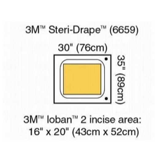 [MMM-6659] Surgical Drape 3M™ Steri-Drape™ 30 W X 35 L Inch Sterile